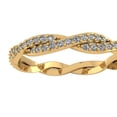 thumbnail image 2 of Natural 2.00Ct Round Cut Diamond Twist Anniversary Wedding Eternity Band Ring 10k Gold IJ I1, 2 of 3