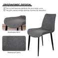 thumbnail image 2 of Set of 4 Modern Dining Chairs Faux Leather Metal Construction Cushioned Seats，Comfortable Office Chair-Gray, 2 of 7