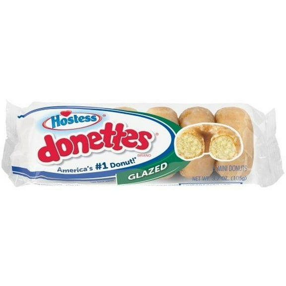 Hostess Donettes Glazed Mini Donut, 3.7 Ounce -- 60 per case
