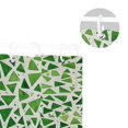 thumbnail image 5 of Yayeee Shower Curtain with Hooks 72"x72" Waterproof Fabric Bathroom Hanging Decor, Green Dot Triangles Pattern, 5 of 5