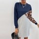 thumbnail image 4 of Camiseta de manga larga con cuello redondo y costura a la moda para mujer, camiseta con estampado de leopardo, Top de vestir Fridja  NMB2506, 4 of 5
