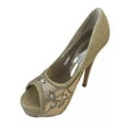 thumbnail image 4 of Gold Color Glitter Women's Platform Heels, 4 of 5