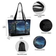 thumbnail image 2 of FORMRS Canvas Laptop Tote Bag for Women with 15.6" Computer Compartments Shoulder Handbag, Floral Occean, 2 of 7