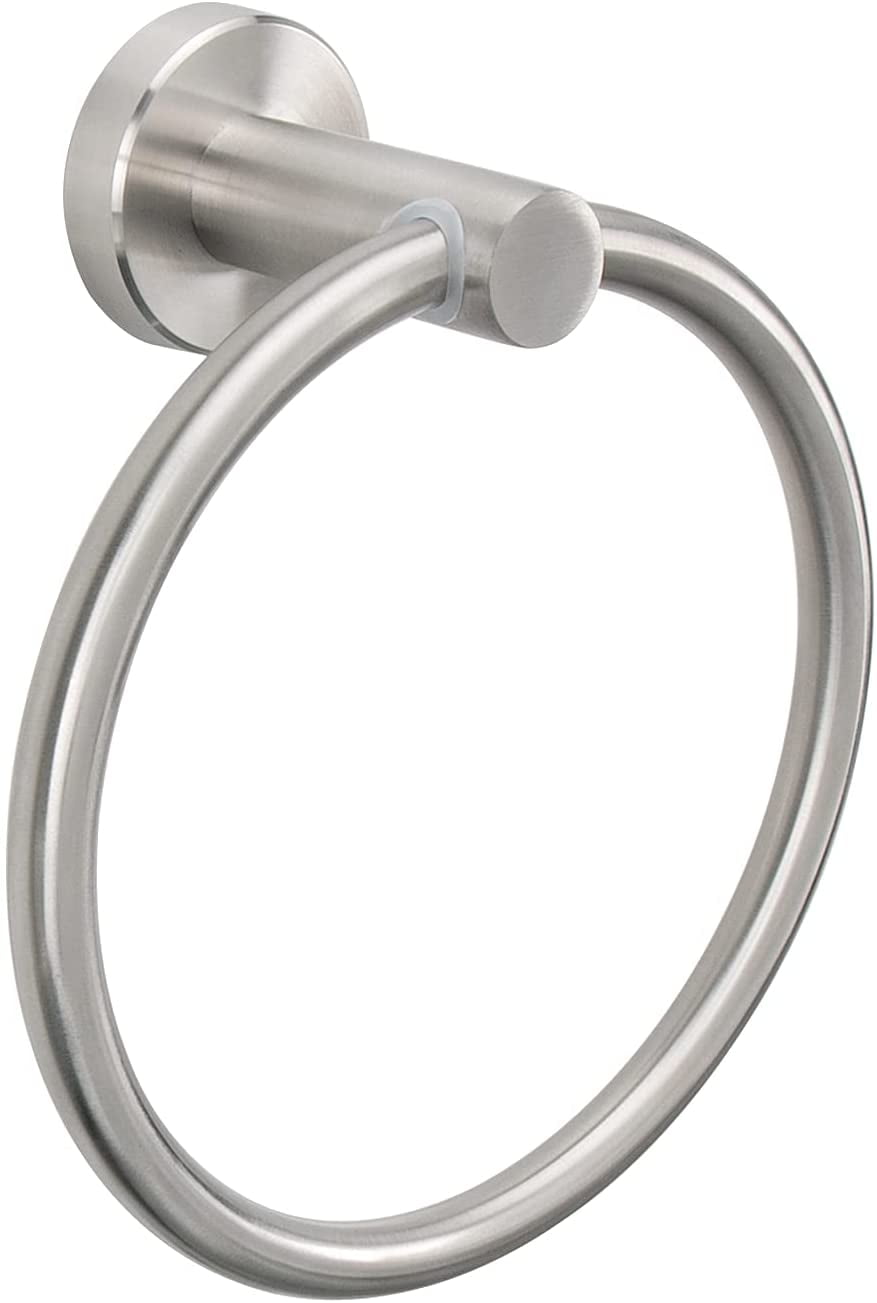 Modern Stainless Steel Towel Ring Holder Hanger Wall Mounted Round Bathroom Accessory 