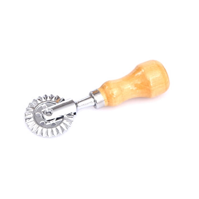 ESTONE Ravioli Stamp Set, Ravioli Cutters with Wooden Handle and Fluted Edge Pastry Cut