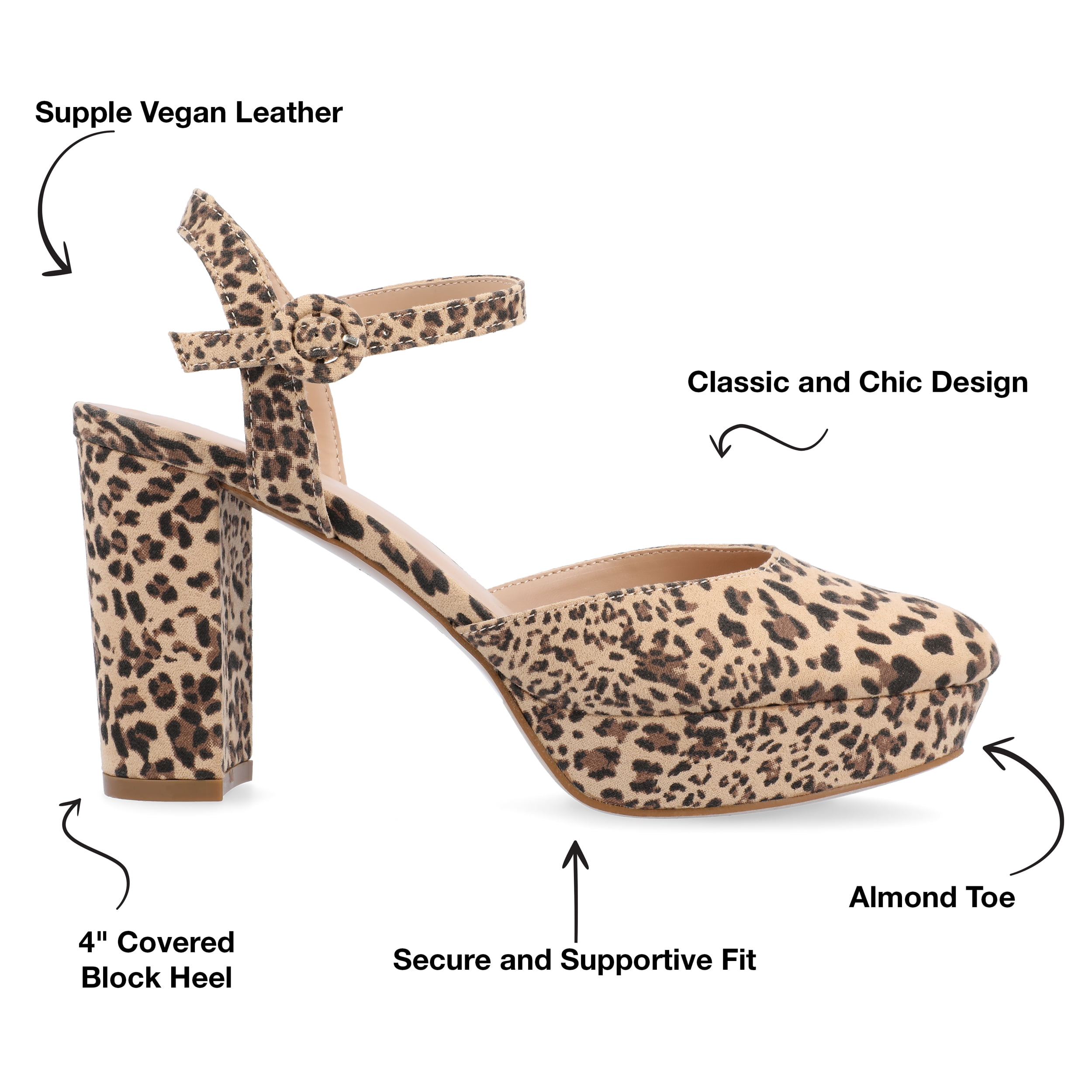 Journee Womens Roslynn Almond Toe High Block Heel Pumps, Widths Available