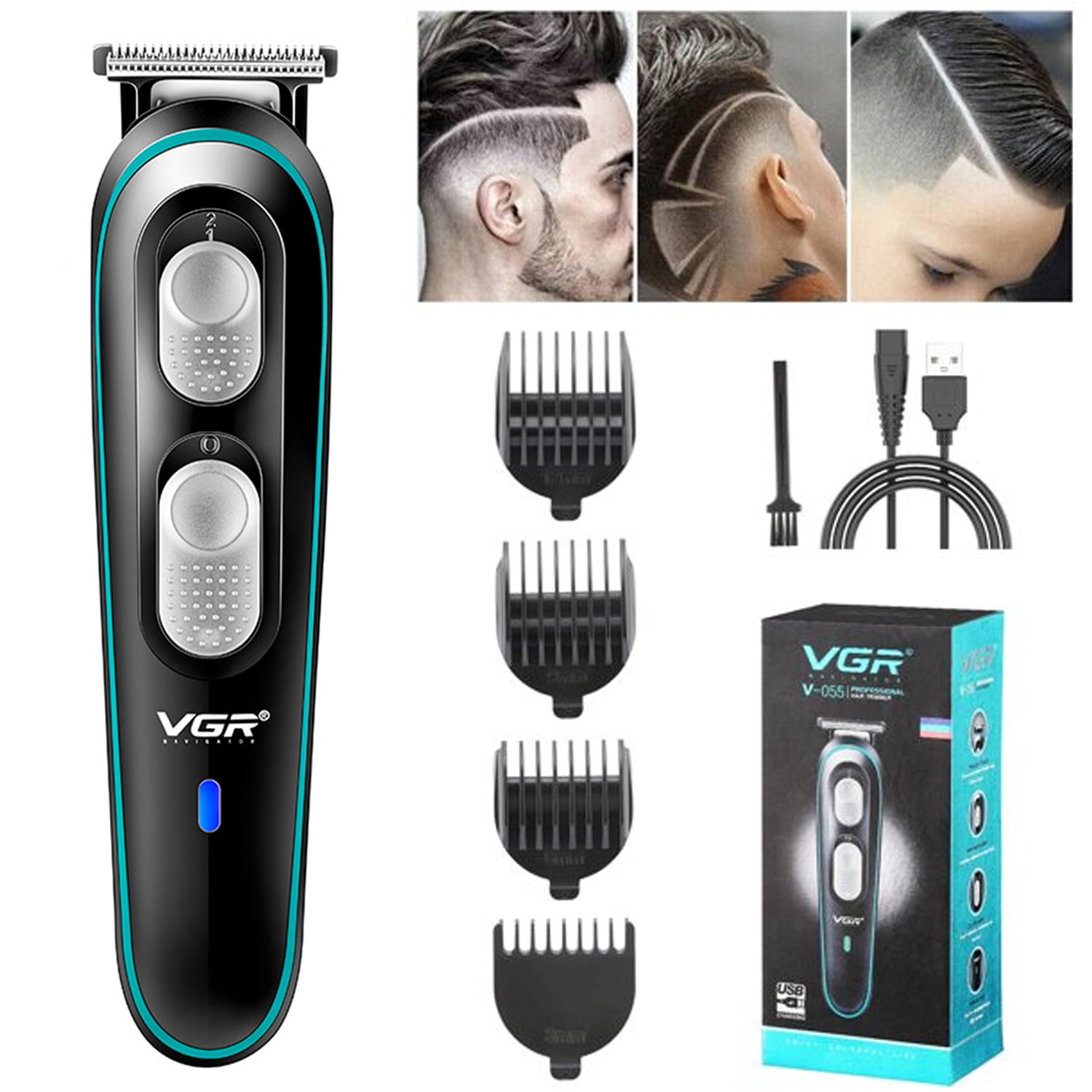 Hair Clippers for Men, Professional Cordless Hair Trimmer, Rechargeable  Haircut Barber Clipper Hair Grooming Kit for Beard Face Ear Hair Cutting -  