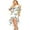 Ivory, variant on A. Calin Womens Juniors Off Shoulder Summer Floral Hi-Low Midi Dress (Ivory, Small)
