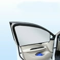 thumbnail image 3 of WHAMVOX One Pair Car Auto Foldable Windshield Visor Magnetic Thickened Sun Shade Heat Reflective Sun Shield - Tilted, 3 of 8