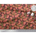 thumbnail image 2 of Soimoi Purple Cotton Duck Fabric Leaves & Floral Print Fabric by Yard 42 Inch Wide, 2 of 3