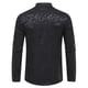 thumbnail image 4 of Camiseta de manga larga con botones chinos para hombre, informal, sólida, a la moda, con cuello levantado, dragón oscuro Pompotops  oipoqjl50439, 4 of 9