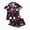 S146-Dark Purple, variant on Halloween Pajamas for Women 2 Piece Satin Pumpkin Ghost Print Button Up Shirts and Shorts Loungewear PJS Sets Funny Sleepwear(S146-Hot Pink)