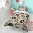 thumbnail image 4 of Paw Print Duvet Cover and Pillowcase Set for Single Bedding, Bedroom Accessories for Kids Teens, 4 of 5