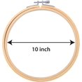thumbnail image 4 of Better Crafts 3 Pieces 10 Inch Wooden Embroidery Hoops Bamboo Circle Cross Stitch Hoop for Embroidery & Art Craft Handy Sewing, 4 of 4