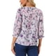 thumbnail image 3 of Blusa Boho para Mujer INSPIRE CHIC con Estampado Floral, Cuello con Lazo, Manga 3/4, Tops Casual XS Color Púrpura Polvoriento, 3 of 6