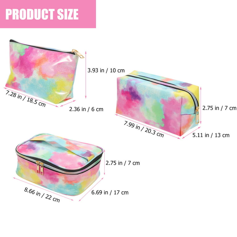  imerelez Cosmetic Bag Makeup Bag Travel Cosmetic Bags for Women Makeup  bags Cases Portable Waterproof Foldable (Tie-Dye) : Beauty & Personal Care