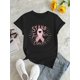 thumbnail image 3 of Awareness Women's Black T-Shirt with Pink Ribbon Graphic - Casual & Sporty Round Neck Short Sleeve, Comfortable Polyester Blend Summer Top, Awareness Items, 3 of 8