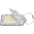 thumbnail image 2 of Sikiie Orchids Flowers Luggage Tag for Suitcase Leather Baggage Tag with Stainless Steel Loop Privacy Cover for Women Men Girls-4 PCS, 2 of 5