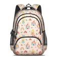 thumbnail image 2 of Princess and Castle Pink Pattern Backpack for School, Cute School Bag with Adjustable Shoulder Straps and Padded Back, 16.9"x12.6"x5.9", 2 of 5