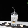 thumbnail image 3 of Way to Celebrate 16 oz Boo Icon Clear Glass Sipper Cup with Straw and Lid, 3 of 5