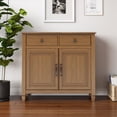 thumbnail image 2 of WyndenHall  Hampshire 40" Wide Solid Wood Traditional Entryway Storage Cabinet - 40"w x 15"d x 36" h 3 and 4 Legs Light Golden Brown Stained,Lacquer, 2 of 5