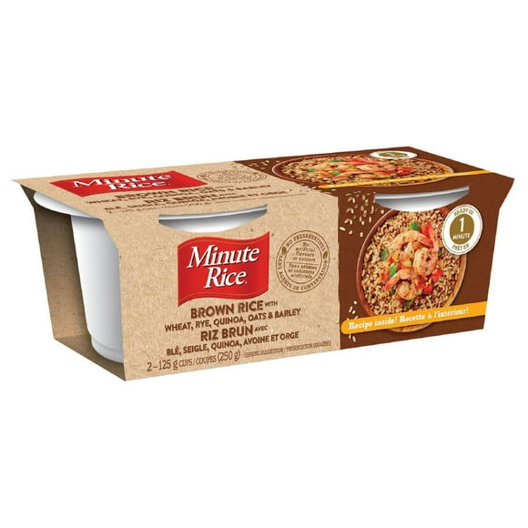 Minute Rice® Brown Rice with Wheat, Rye, Quinoa, Oats & Barley Cups, 250 g