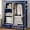 Navy Blue, variant on BAOKALER Wardrobe Closet Organizer with 3 Drawers and 4 Side Pockets, Non-Woven Fabric Clothes Storage for Bedroom, Living Room, Closet, Garage, Dorm, Light Gray