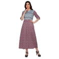 thumbnail image 2 of Moomaya Printed Kurta Summer Wear Ladies Kurti Front Slit Tunic Tops Women, 2 of 5