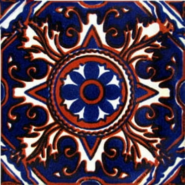 4.2x4.2 Romalio Talavera Mexican Tile, Set of 9 pcs