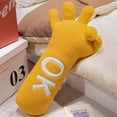 thumbnail image 3 of LICHENGTAI Quirky Hand Gesture Hug Pillow Snuggle-Friendly Bed Pillow Long Body Comfort Plush Toy 65cm Type 1, 3 of 20