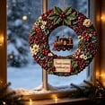 thumbnail image 4 of Christmas Fabric Wreath DIY Kit, Fabric Patchwork Wreath Making Set, Holiday Front Door Wall Hanging Decor for Xmas Home Decor, 4 of 6