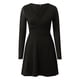 thumbnail image 3 of Mini vestido de mujer con mangas de malla, corte en A y escote en V profundo - Elegante vestido de fiesta tipo skater - Tallas S-XL, 3 of 5