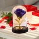 thumbnail image 5 of Oro Rosa Ornamentos de Navidad Vidrio Chapado en Oro Rosa Joyería, Flor Eterna, Regalo de Vacaciones Creativo, Luminoso Llevó Luz Nocturna Regalos de Vacaciones para Mujeres, 5 of 6
