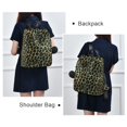thumbnail image 4 of FORMRS Women's Travel Backpack Purse Anti-Theft Hidden Pockets Casual Shoulder Bag, Green Leopard Pattern, 4 of 7