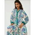 thumbnail image 3 of Printed Long Sleeve Viscose Maxi Dress, 3 of 7