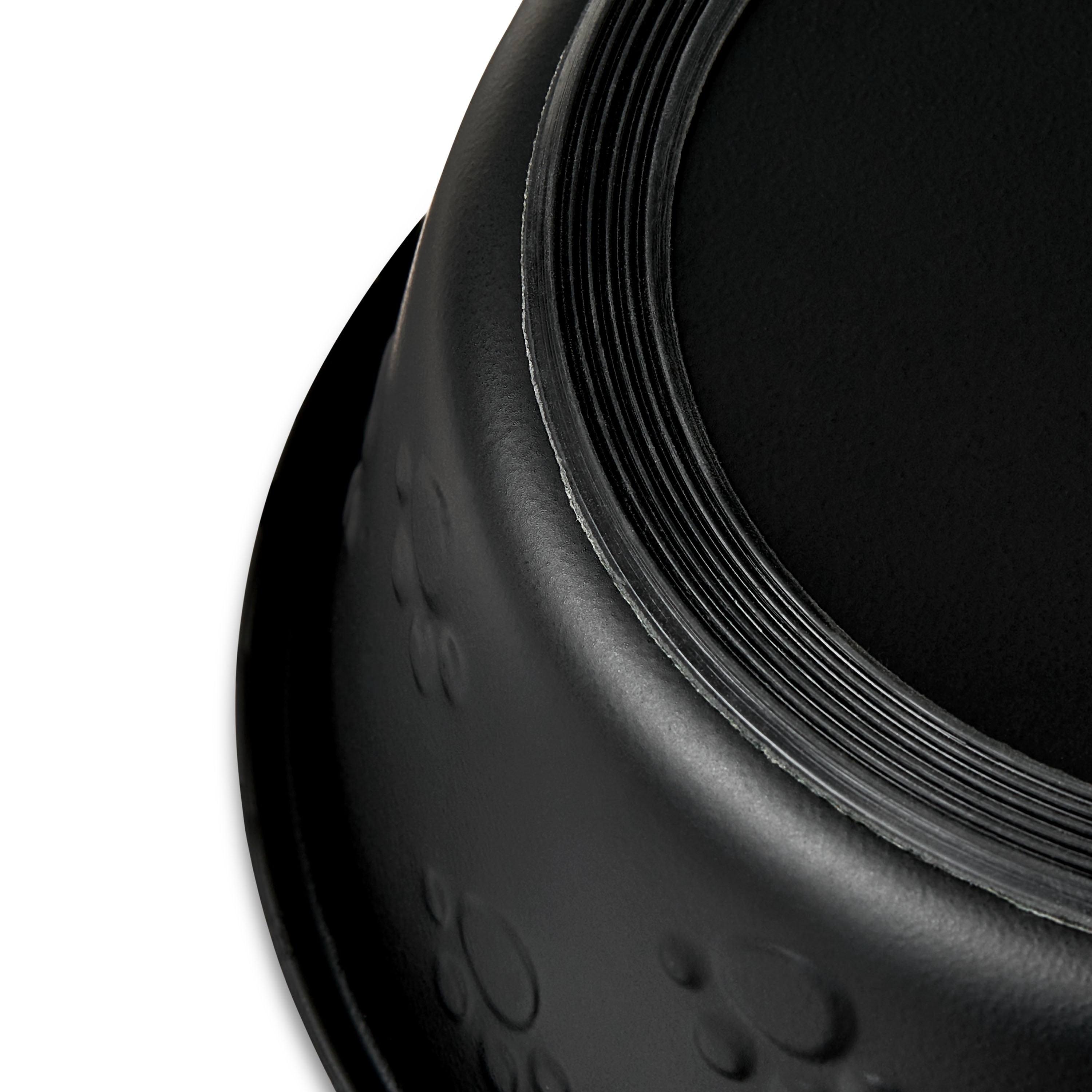 Vibrant Life Medium Stainless Steel Embossed Dog Bowl, Black Paws