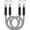 Gray, variant on 3Feet Bungee Dock Lines 2 Clips Heavy Duty 316 Stainless Steel Clips 2PCS (Black, 3 Feet)