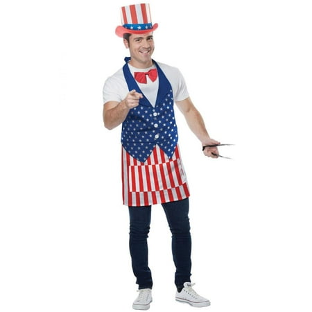 4th of July Apron Adult Costume Set, One Size