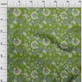 thumbnail image 2 of oneOone Cotton Cambric Green Fabric Leaves & Flower Florals Dress Material Fabric Prints Fabric By The Yards 42 Inches Wide, 2 of 4