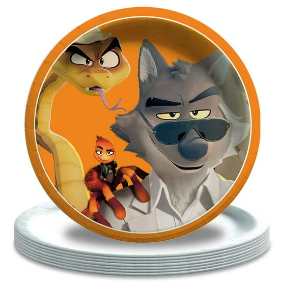 Bad Guys Birthday Decorations Plates Party Supplies Tableware Disposable Dinnerware