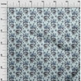 thumbnail image 3 of oneOone Cotton Silk Light Blue Fabric Floral Craft Projects Decor Fabric Printed By The Yard 42 Inch Wide, 3 of 5