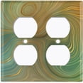 thumbnail image 3 of Metal Light Switch Plate Cover Image of Marble Green Yellow Swirl Galaxy MAR074, 3 of 13