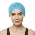 thumbnail image 3 of Beemo Womens Swim Cap Bathing Turban-Polyester Twisted Pleated Turban Head Cover - regH8894-TUR, 3 of 3