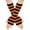 M-Orange, variant on Solid Knit Fingerless Mittens Touchscreen Texting Handwear Warm Winter Gloves For Cold Weather Outdoor Activities Brown,One Size