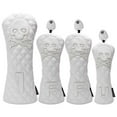 thumbnail image 3 of Golf Wood Cover Skull For Driver Fairway Hybrid Waterproof Protector Set PU Leather Soft Durable Golf Club Covers White Blade Putter, 3 of 6