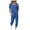 Blue, variant on ibuvkizy Two Piece Sets for Women,Summer Casual Outfit Sets,Women Jogger Outfit Plus Size,Fashion Women Summer Solid Button Casual Short SLeeve Top+ Pant Set,Womens Clothing