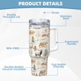 thumbnail image 6 of Deer Bear Cup Insulated Tumbler Stainless Steel Vacuum Travel Mug 40 oz with Handle and Straw Lid, 6 of 7
