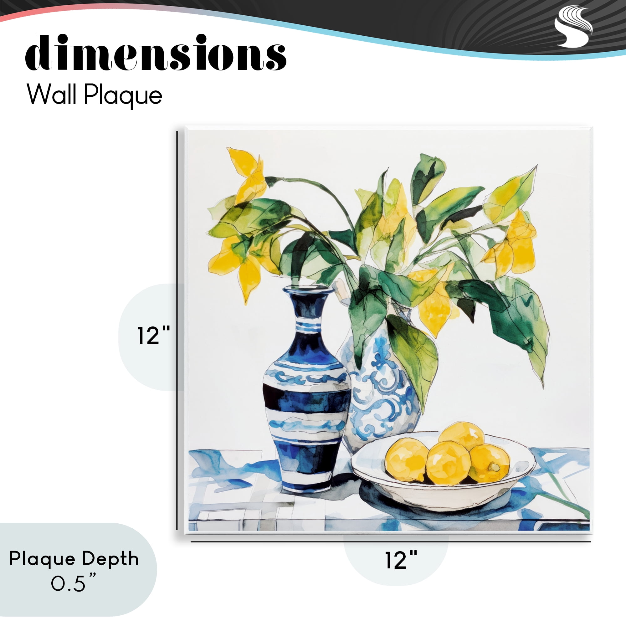 Stupell Industries Lemons & Leaves Table Setting Wall Plaque Art, design by Ray Powers