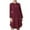 Red, variant on Women Solid Color Button Stitching Fashion Casual Dress Long Sleeve Prayer Clothes