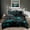 Lake Blue, variant on Red Black 3D Block Microfiber Duvet Cover Set, Black Back, Twin/Full/Queen/King